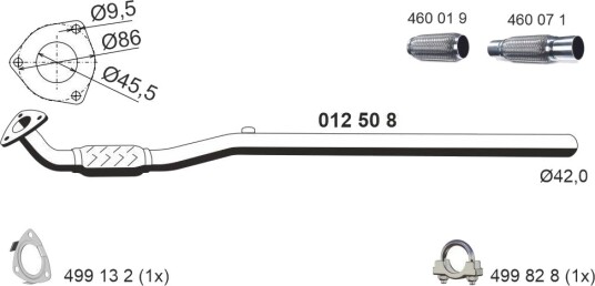 Eksosrør ERNST 012508