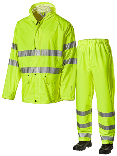 L.brador Regnsett Jakke+Bukse 2211PU Hi-Viz Gul Str. L