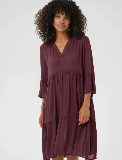 Kaffe Kamarianah Amber Dress - Burgundy - 34 Kaffe Kamarianah Amber Dress - Burgundy - 34