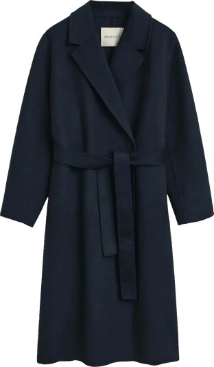 Gant Handstitched Belted Coat Blue XL/XXL