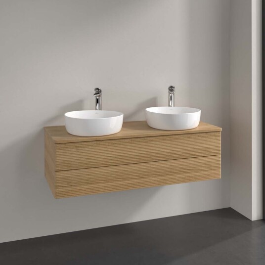 Villeroy & Boch  Antao Servantskap med 2 skuffer 120x50x36 cm m/lys Eik