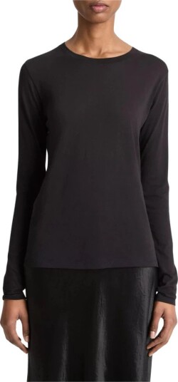 Vince Black Vince Esential L/S Crew T-Skjorter Topper Svart XL