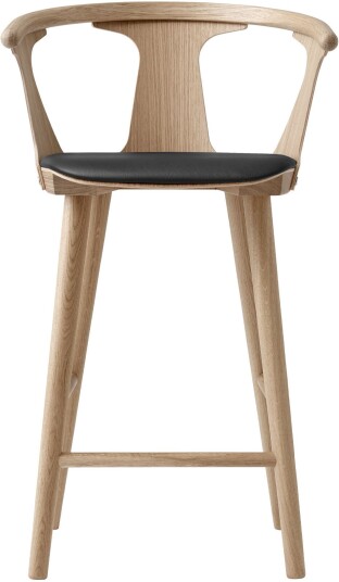 &Tradition &tradition; - In Between Sk8 White Oiled Oak Leather Cat.2 Silk Sil0842 Black Barstoler Sami Kallio Tre