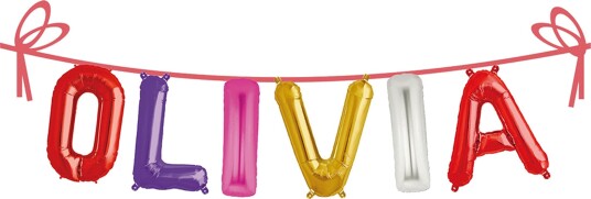 Ballonggirlander Folie Navn - Olivia