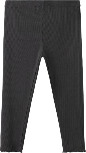 Mango Cotton Ribbed Leggings Grey 110