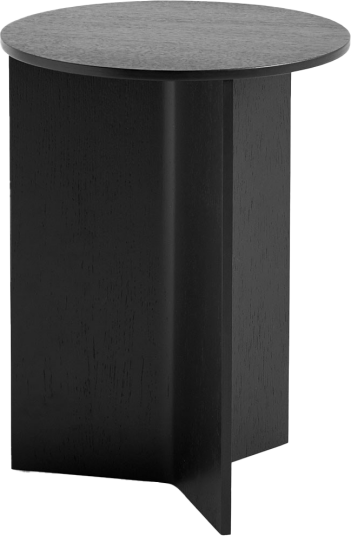 Hay Slit high sidebord Ø35 cm Black lacquered oak