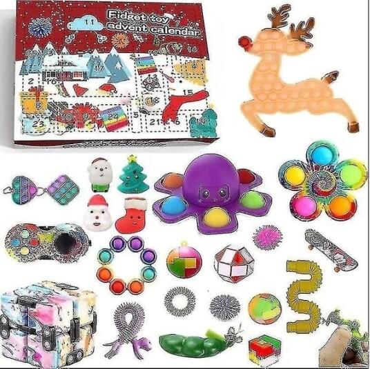 Adventskalender med Fidget leker   Stressreduserende leker i blindboks for barn 7