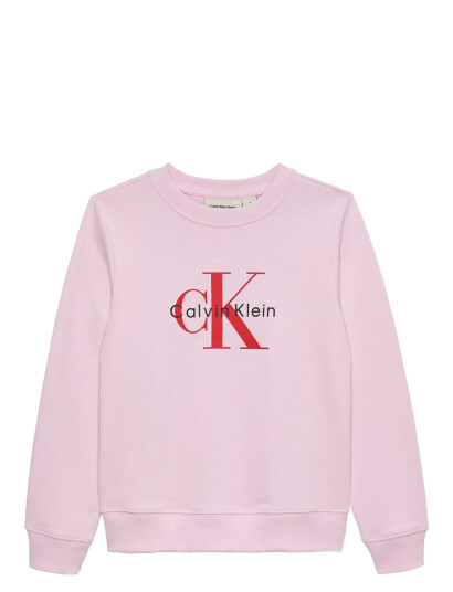 Calvin Klein Ck Monogram Terry Cn Sweatshirt Pink 170