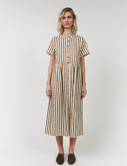 Lollys Laundry Aliyall Maxi Dress Ss Brown M Lollys Laundry Aliyall Maxi Dress Ss Brown M