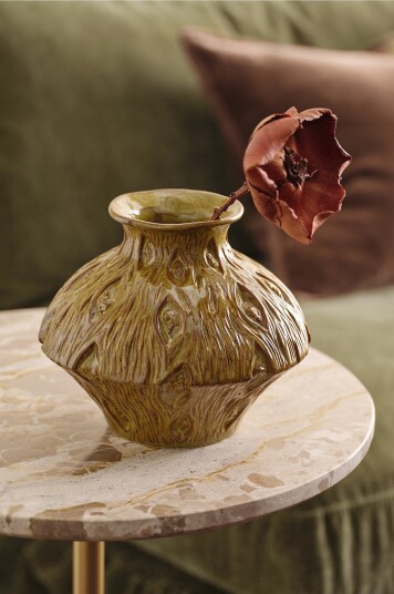 Ellos Home Vase Elias høyde 16 cm Gul