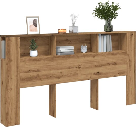 Hodegavl med hyller artisan eik 200x19x103,5 cm konstruert tre