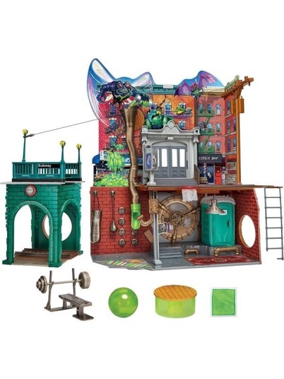 Turtles Mayhem Playset Sewer Lair Dlx