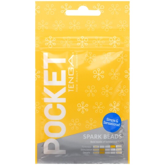 Tenga Pocket Spark Beads Masturbator      - Hvit