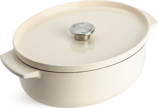 Kitchenaid Støpejernsgryte oval 30 cm/5,6 liter almond cream Kitchenaid Støpejernsgryte oval 30 cm/5,6 liter almond cream