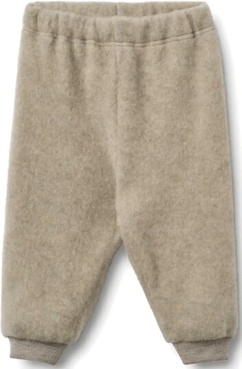 Wheat Wool Fleece Trousers Kinnie KHAKI MELANGE 74