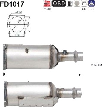 AS FD1017 Partikkelfilter AS FD1017 Partikkelfilter