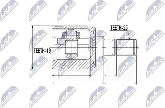 Nty Drivknute drivaksel NTY NPW HY 518