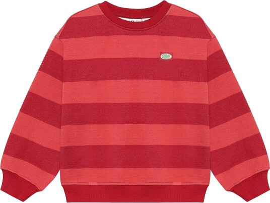 Daily 7 Oversized Sweater Big Stripe Red 104