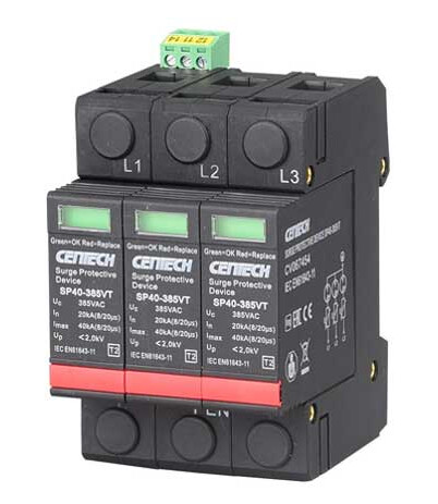 Cenika Overspenningsvern 3-pol Type 2 Pluggbar 385V