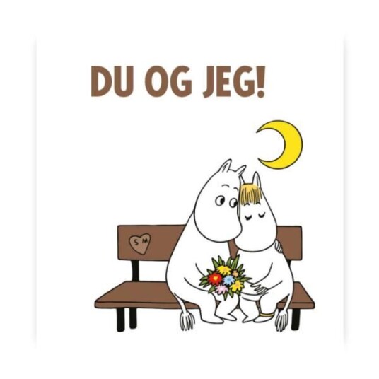 Moomin Mummi kort dobbelt Du og jeg hvit