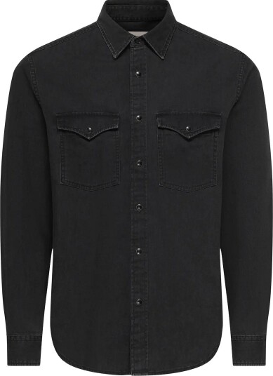 ONLY & SONS Onsray Western Reg Ls Shirt Noos Black XL