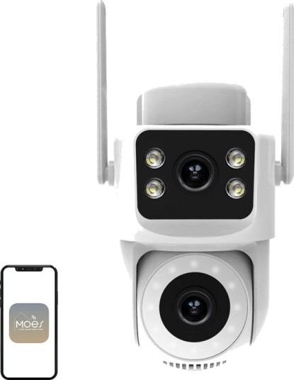 Moes WCM-Q29 8mp WiFi IP-Kamera Med To Objektiver Moes WCM-Q29 8mp WiFi IP-Kamera Med To Objektiver