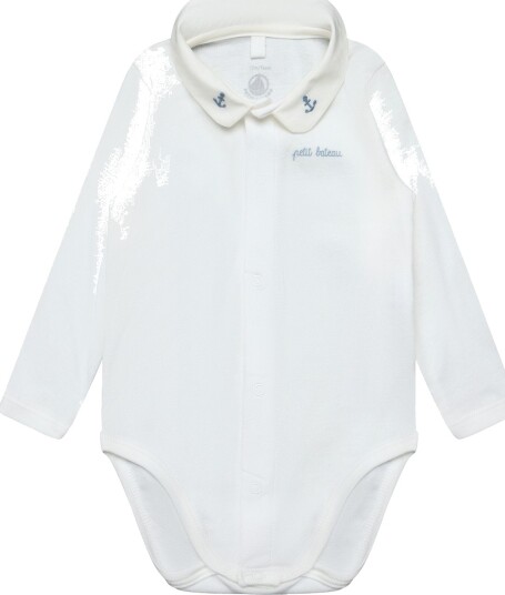 Petit Bateau Sf Bodies Acol Ml   White   74