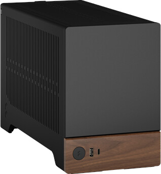Fractal Design Terra Mini-ITX Kabinett i Aluminium og Valnøtt, Brun