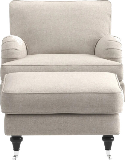 Howard Classic Lenestol med Fotskammel - Beige