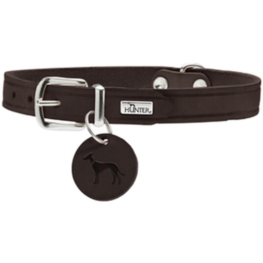 Hunter Hundehalsbånd Aalborg Brun Lær 38-47cm