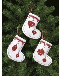 Permin Broderipakke Julestrømper Julemotiv 3-pk