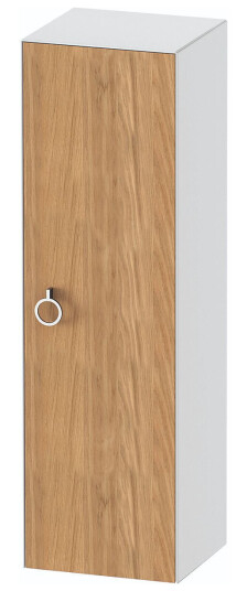 Duravit White Tulip Halvhøyskap 40x36x132 cm Eik/Hvit Høyglans