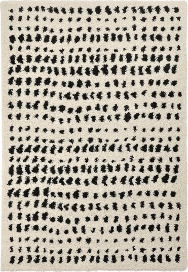 Ryetepper Dotty svart/hvitt Størrelse: 160 x 230 cm