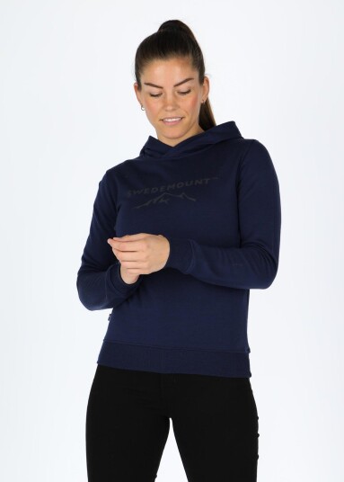 Swedemount Katmandu Merino Wool Hood W Navy Melange 38 Trøyer