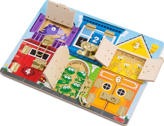 Melissa & Doug Latches Wooden Activity Board