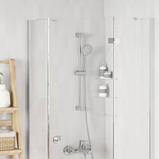 vidaXL Dusjhodeholder Krom 71 cm Rustfritt stål