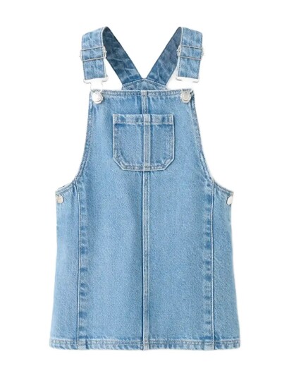Mango Short Denim Pinafore Blue 18 24M Mango Short Denim Pinafore Blue 18 24M