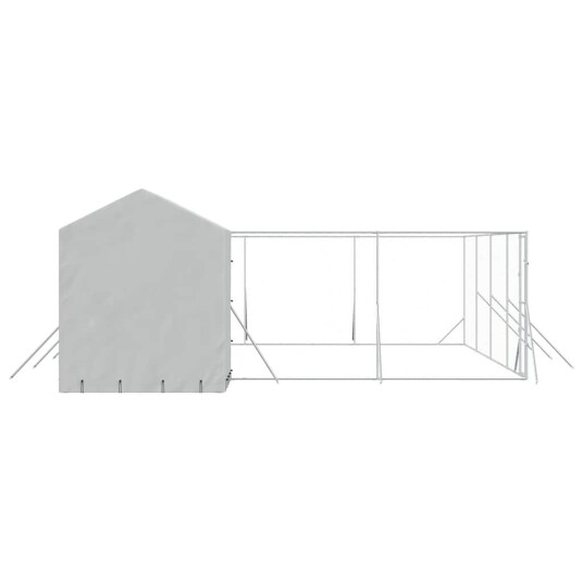 Vidaxl Utendørs Hundekennel Sølv 10X6X2.5 M Galvanisert Stål