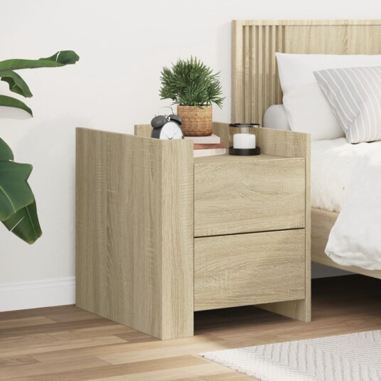 Nattbord 2 stk sonoma eik 45x50x50 cm konstruert tre 848285 Nattbord 2 stk sonoma eik 45x50x50 cm konstruert tre 848285
