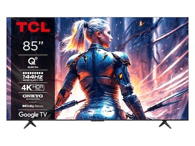 TCL 85" QLED Pro 4K Google TV 85T8B med Onkyo 2.1-lyd og 144Hz