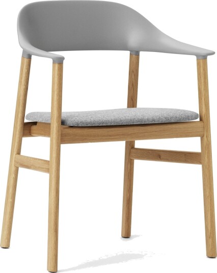 Normann Copenhagen Herit Spisestol med Armlener Trukket Eik/ Grå