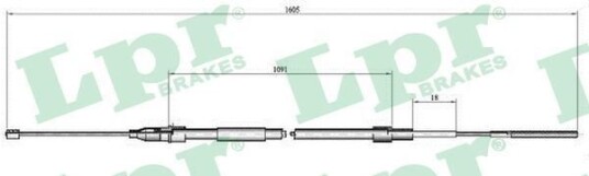 Tautrekk håndbremse LPR C0651B