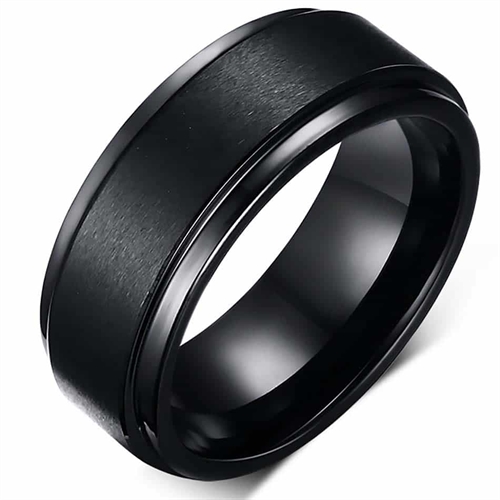 Panter tungsten ring matt svart carbide Panter tungsten ring matt svart carbide
