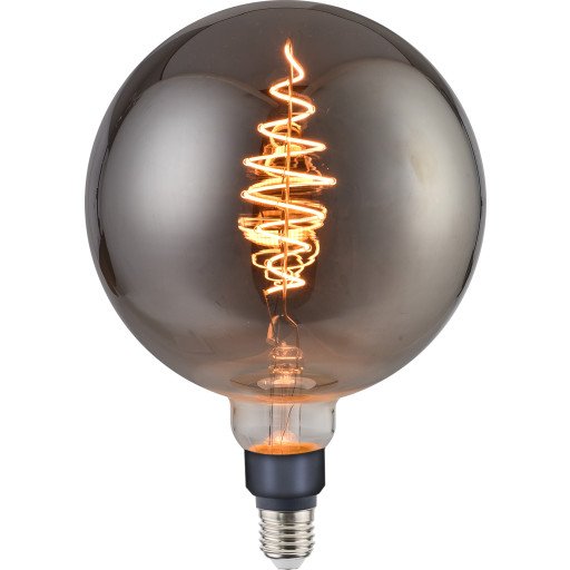 Nordlux E27 globe spiral filament 8,5W 1800K 200 mm dimbar - Smoke
