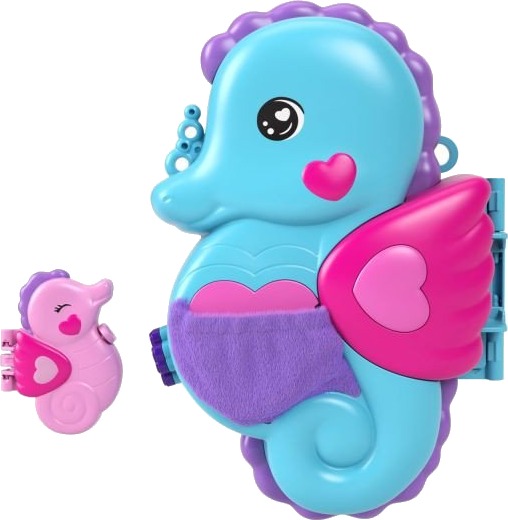 Mattel Polly Pocket Daddy & Me Havhest Veske 2 i 1 Kompakt Lekesett 2 Mikrodukker 13 Deler Fra 4 År