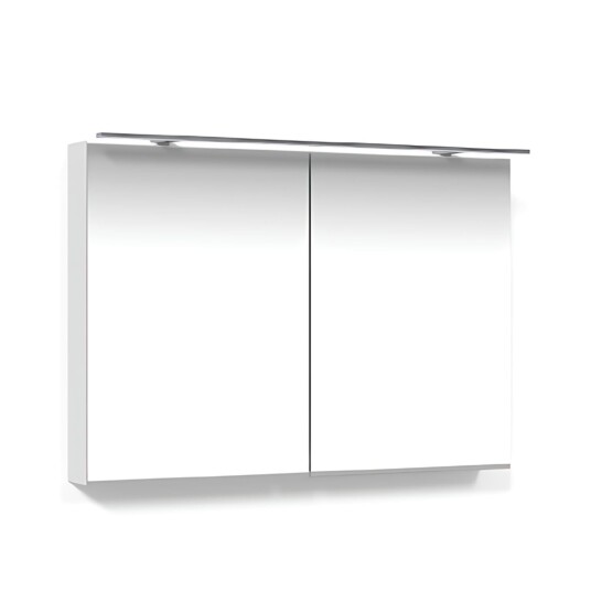 Macro Design Crown Speilskap Rampe-belysning med 2 dør Hvit / 100cm Macro Design Crown Speilskap Rampe-belysning med 2 dør Hvit / 100cm