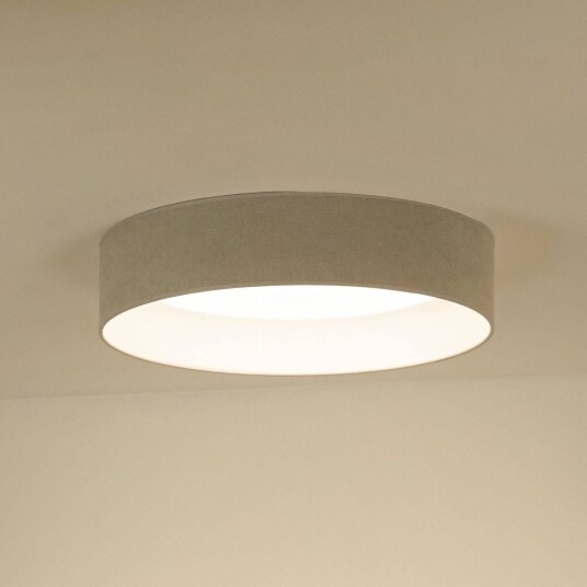 Duolla LED-taklampe Plafond Soro lys grå Ø 45 cm dimbar i 3 trinn