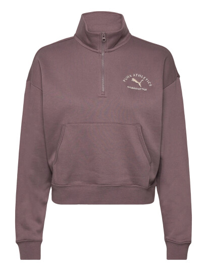 PUMA Puma Class Comfort Half-Zip Short Crew Fl - Purple - L PUMA Puma Class Comfort Half-Zip Short Crew Fl - Purple - L