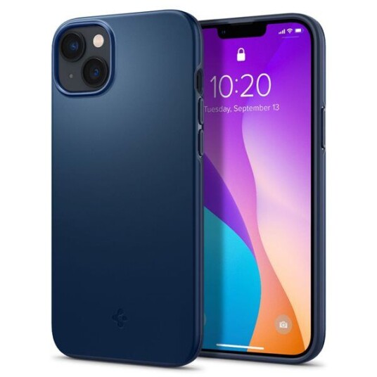 Spigen Thin Fit Mobildeksel til iPhone 14 Plus Marineblå med MagSafe