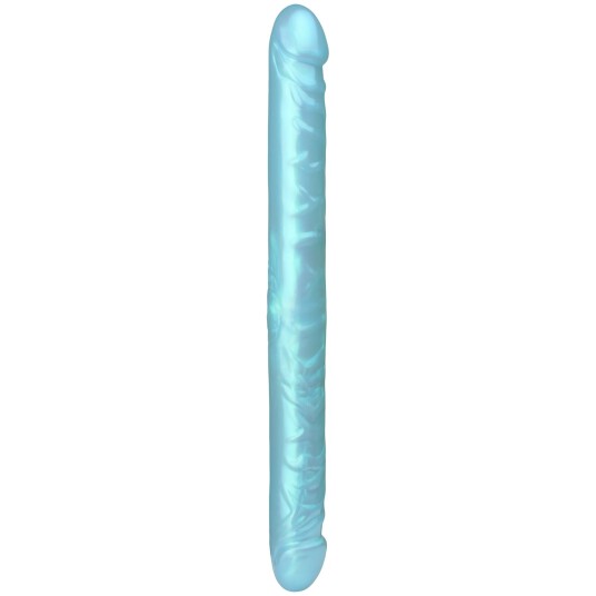 baseks Blue Pearlscent Dobbeldildo - Blå
